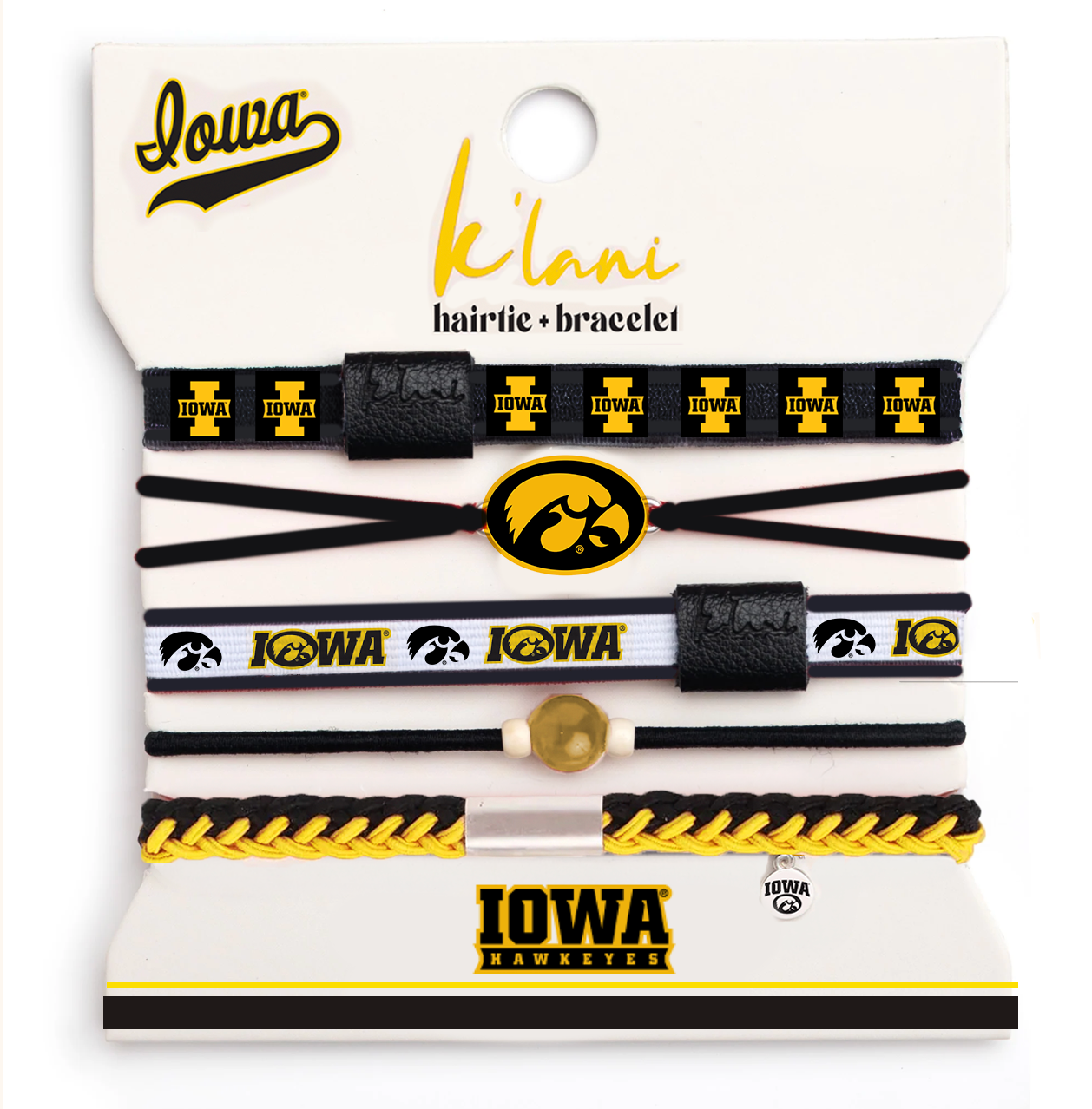 Pre-Sale - Iowa Game Day Hair Tie Bracelets