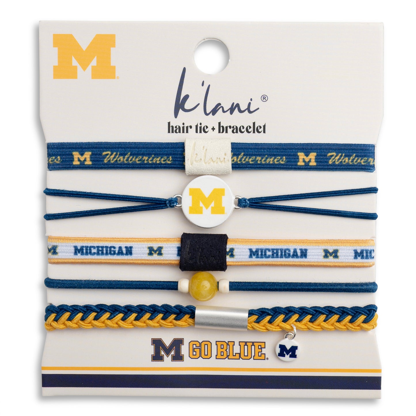University of Michigan Game Day Hair Tie Bracelets