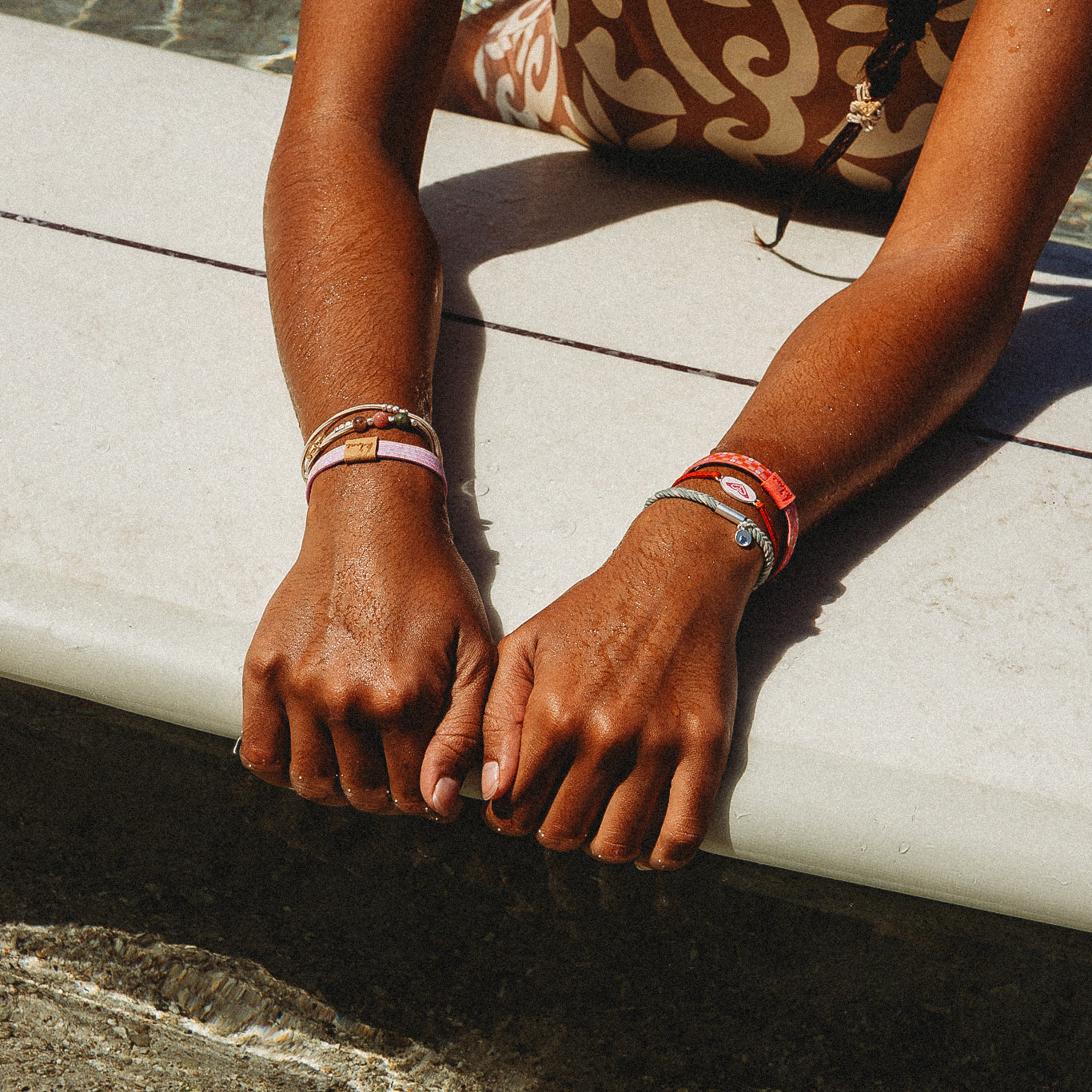 K'lani x Roxy Pink Tropics - Hair Tie Bracelet