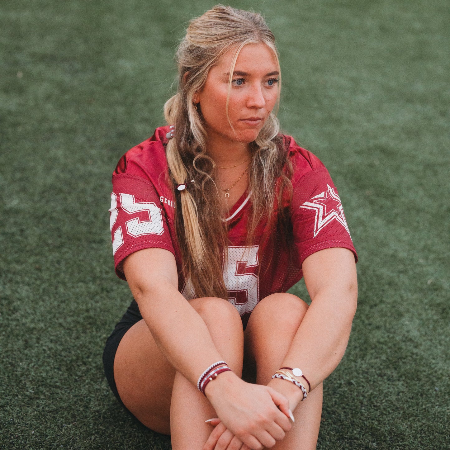 "Game Day" Maroon & Gray Hair Tie Bracelets