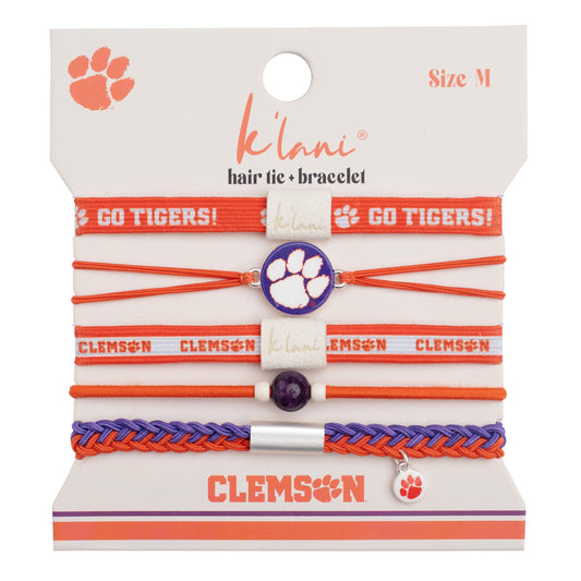 Clemson University Game Day Hair Tie Bracelets