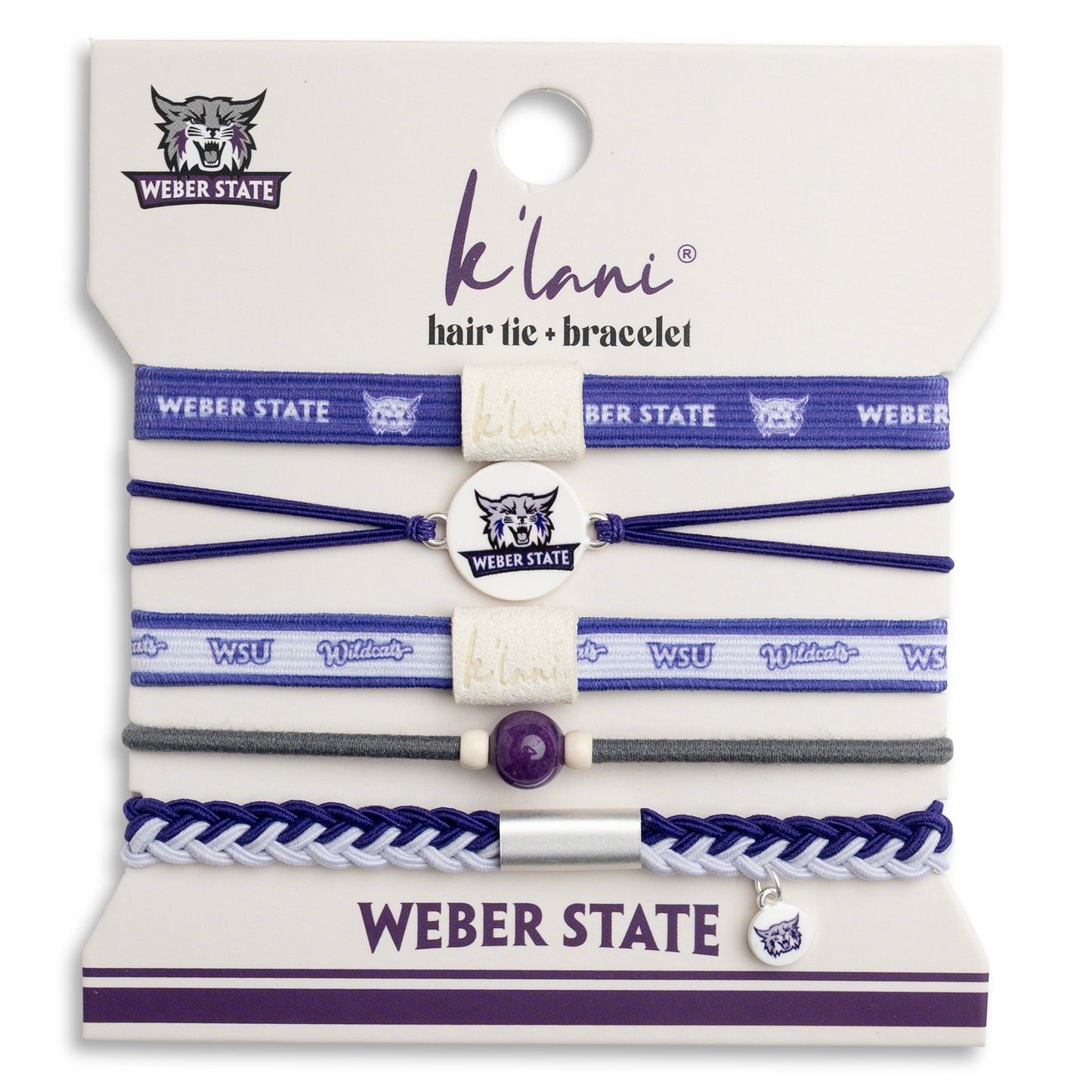 Weber State University Game Day Hair Tie Bracelets