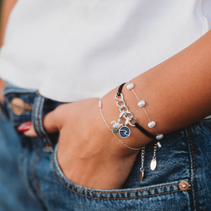 "Cove" Bracelets & Hair Tie (silver)