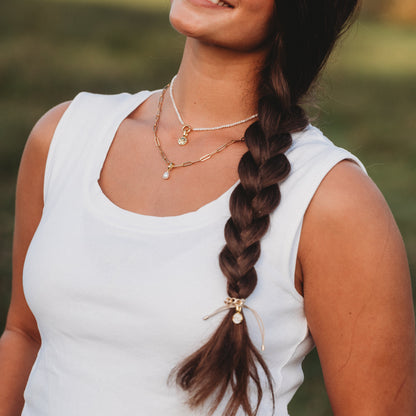 "Capri" Bracelets & Hair Tie (gold)