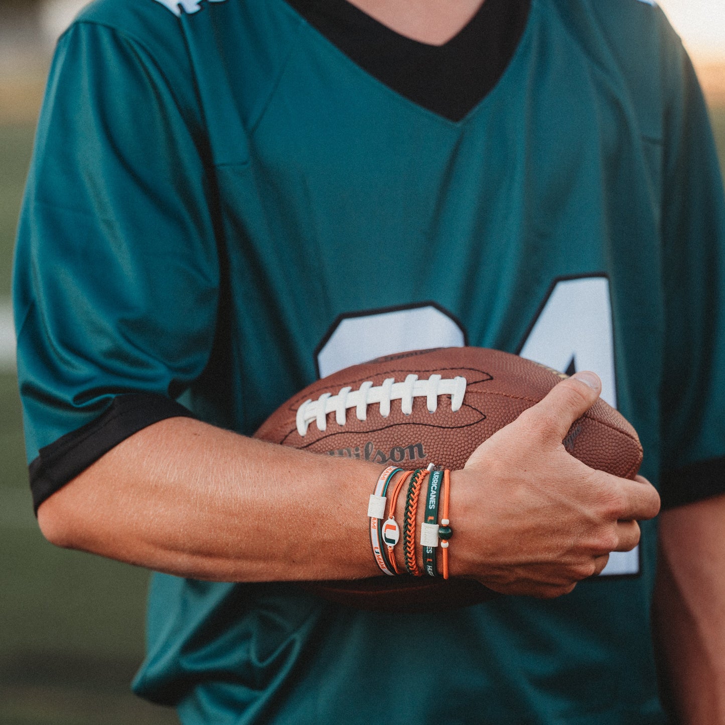 University of Miami Game Day Hair Tie Bracelets