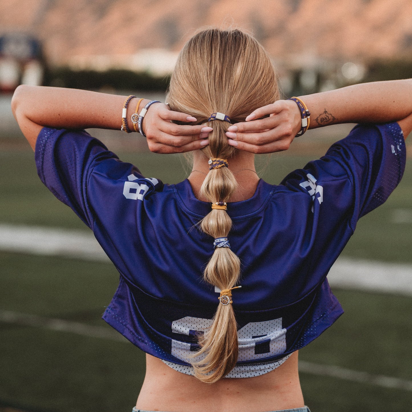 Louisiana State University Game Day Hair Tie Bracelets