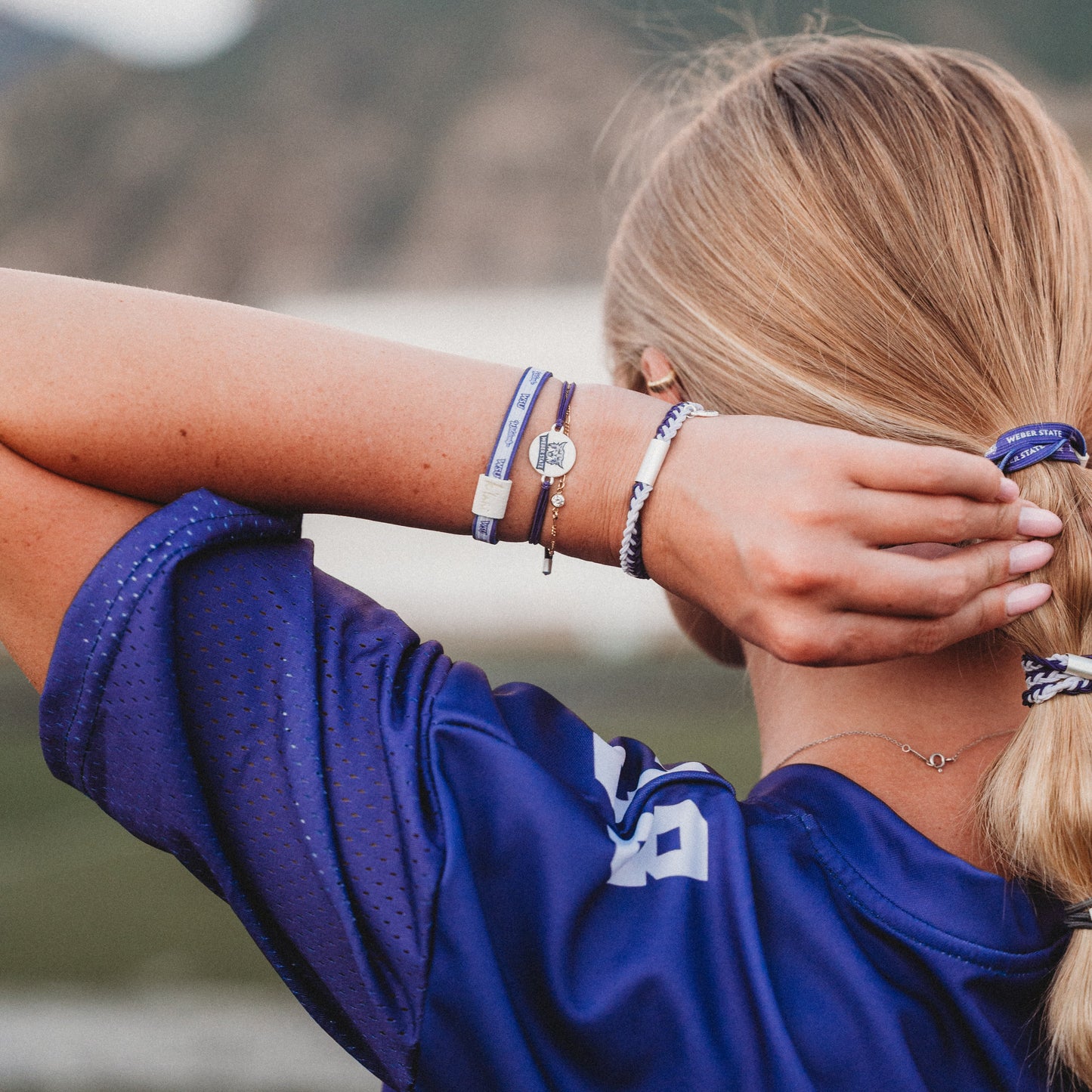 Weber State University Game Day Hair Tie Bracelets