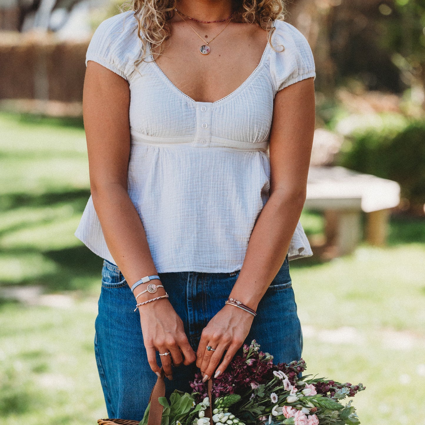 "Bloom" Pressed Flower Necklace Set