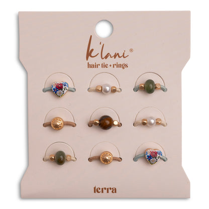 "Terra' Earth Tones Hair Tie Rings