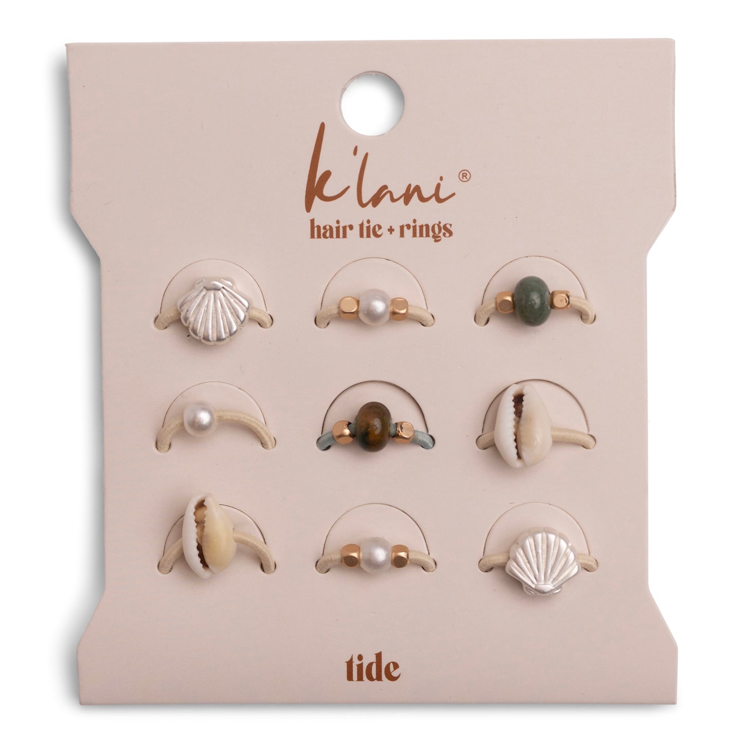 "Tide" Seashell Beach Vibe Hair Tie Rings