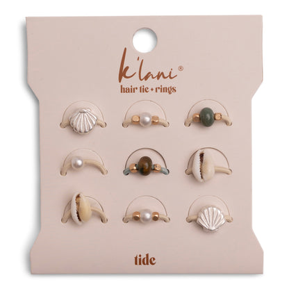 "Tide" Seashell Beach Vibe Hair Tie Rings