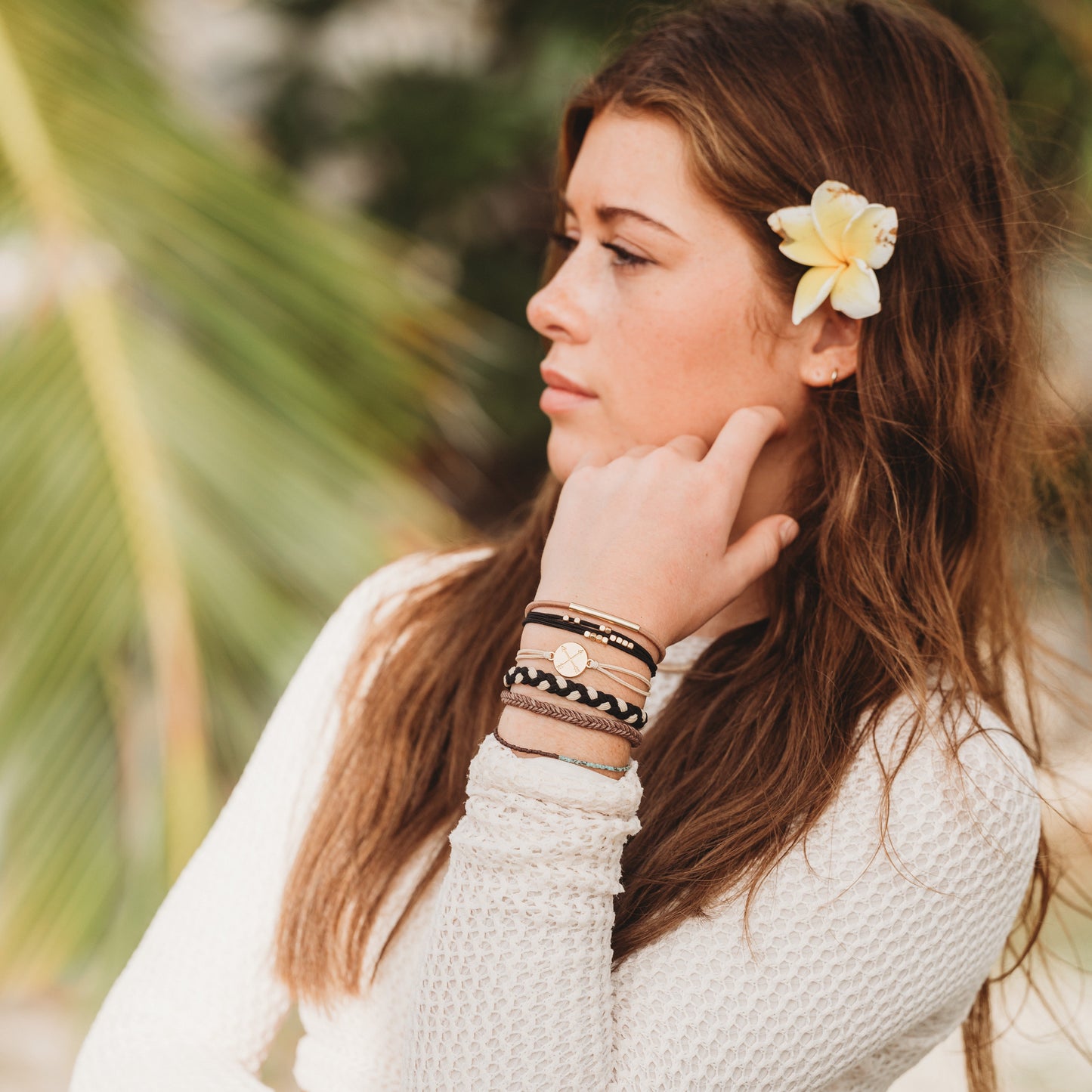 "Focus" Blacks and Golds with Arrow Charm Hair Tie Bracelets