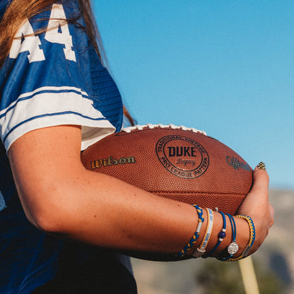 "Game Day" Blue & Yellow Hair Tie Bracelets