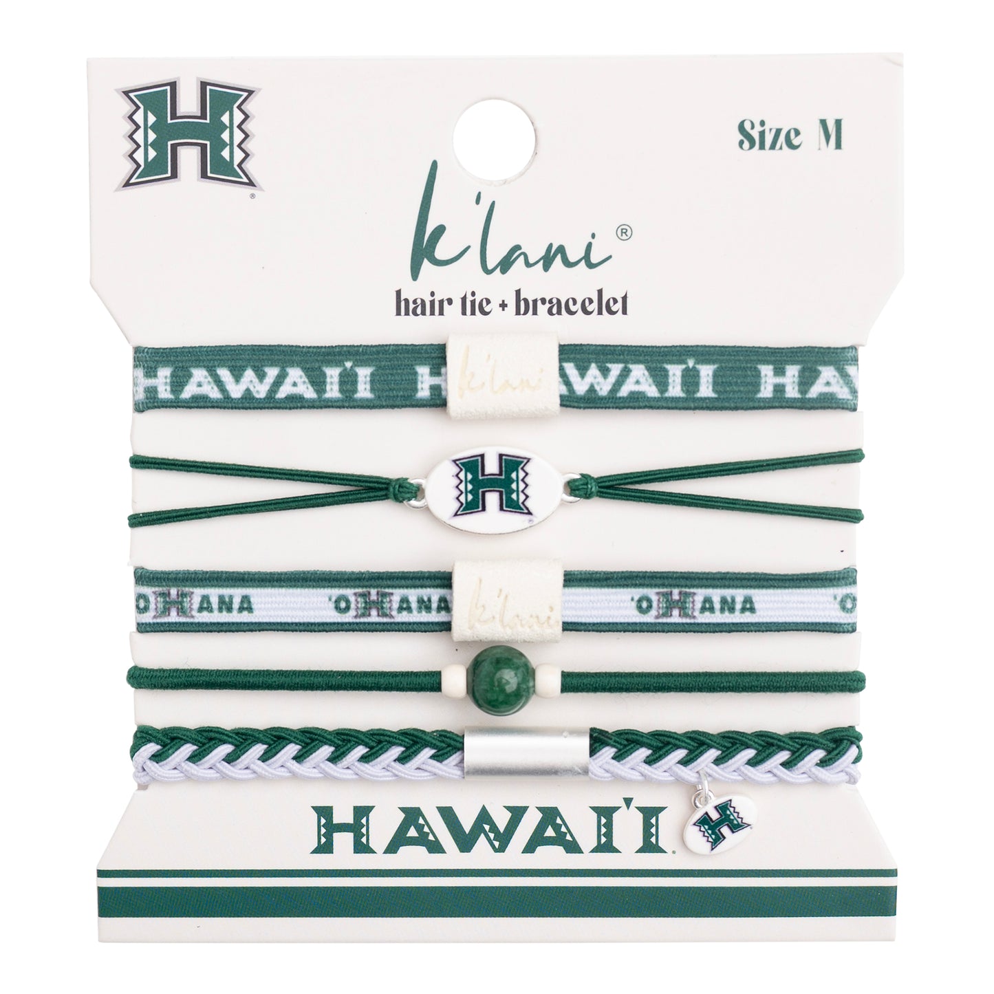 Hawaii University Game Day Hair Tie Bracelets