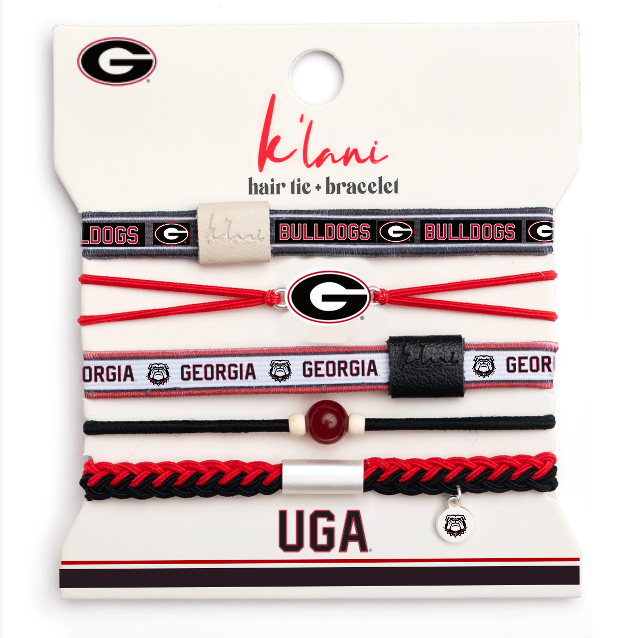 Pre-sale - Georgia Game Day Hair Tie Bracelets