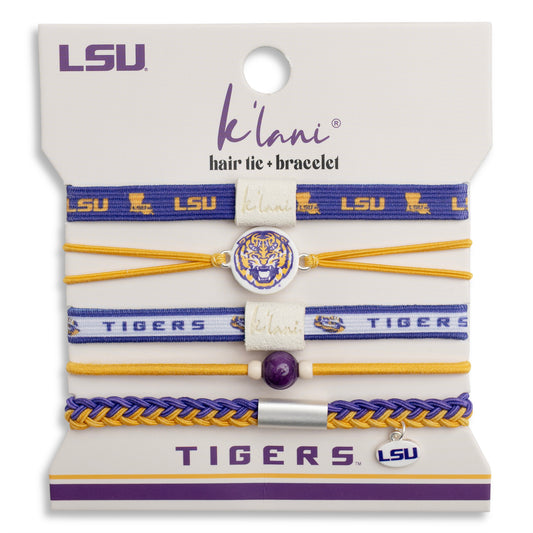 Pre-sale - Louisiana State University Game Day Hair Tie Bracelets
