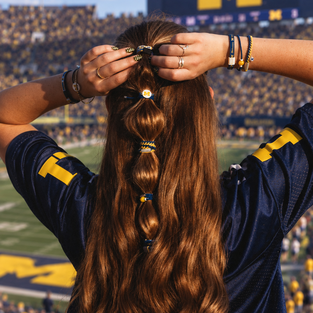 University of Michigan Game Day Hair Tie Bracelets