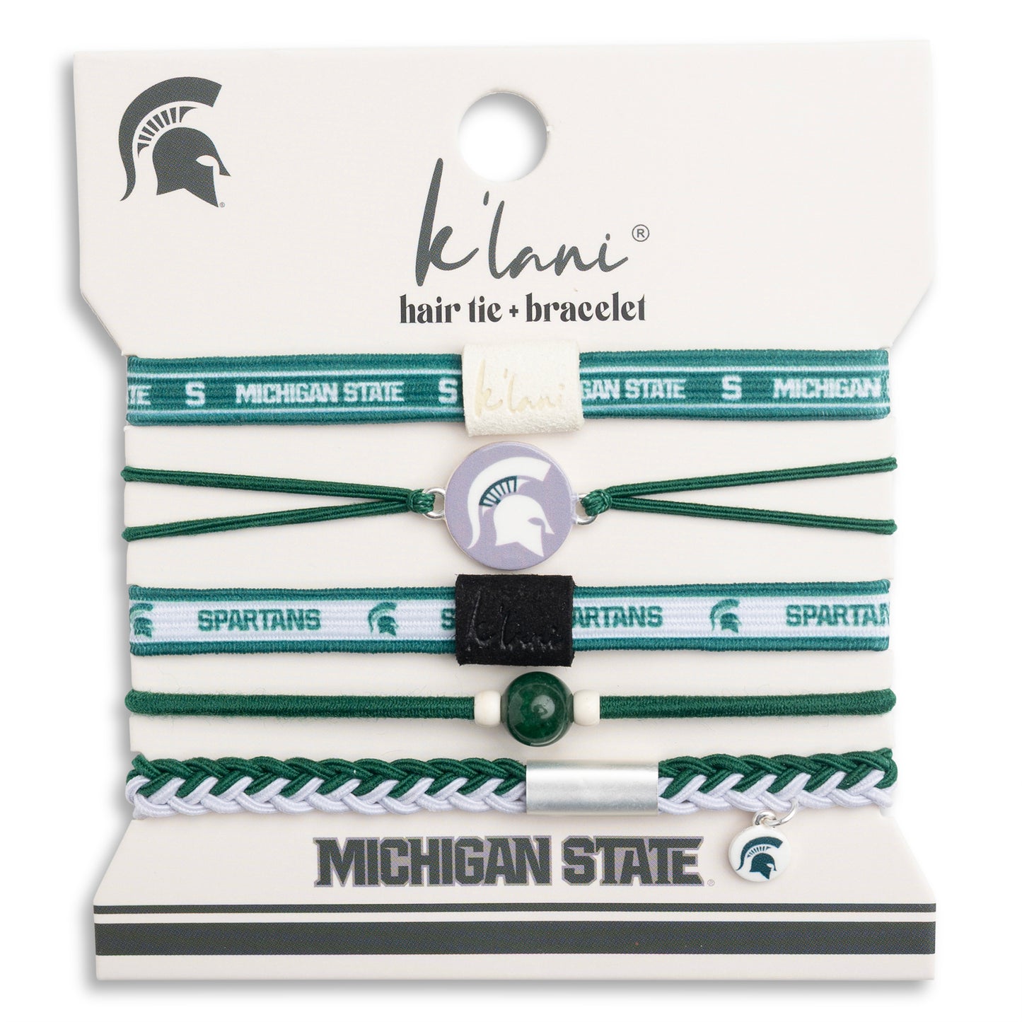 Michigan State Game Day Hair Tie Bracelets