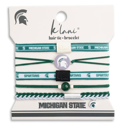 Michigan State Game Day Hair Tie Bracelets