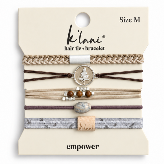"Empower" Camo, Pine Tree and Earthy Tone Hair Tie Bracelets