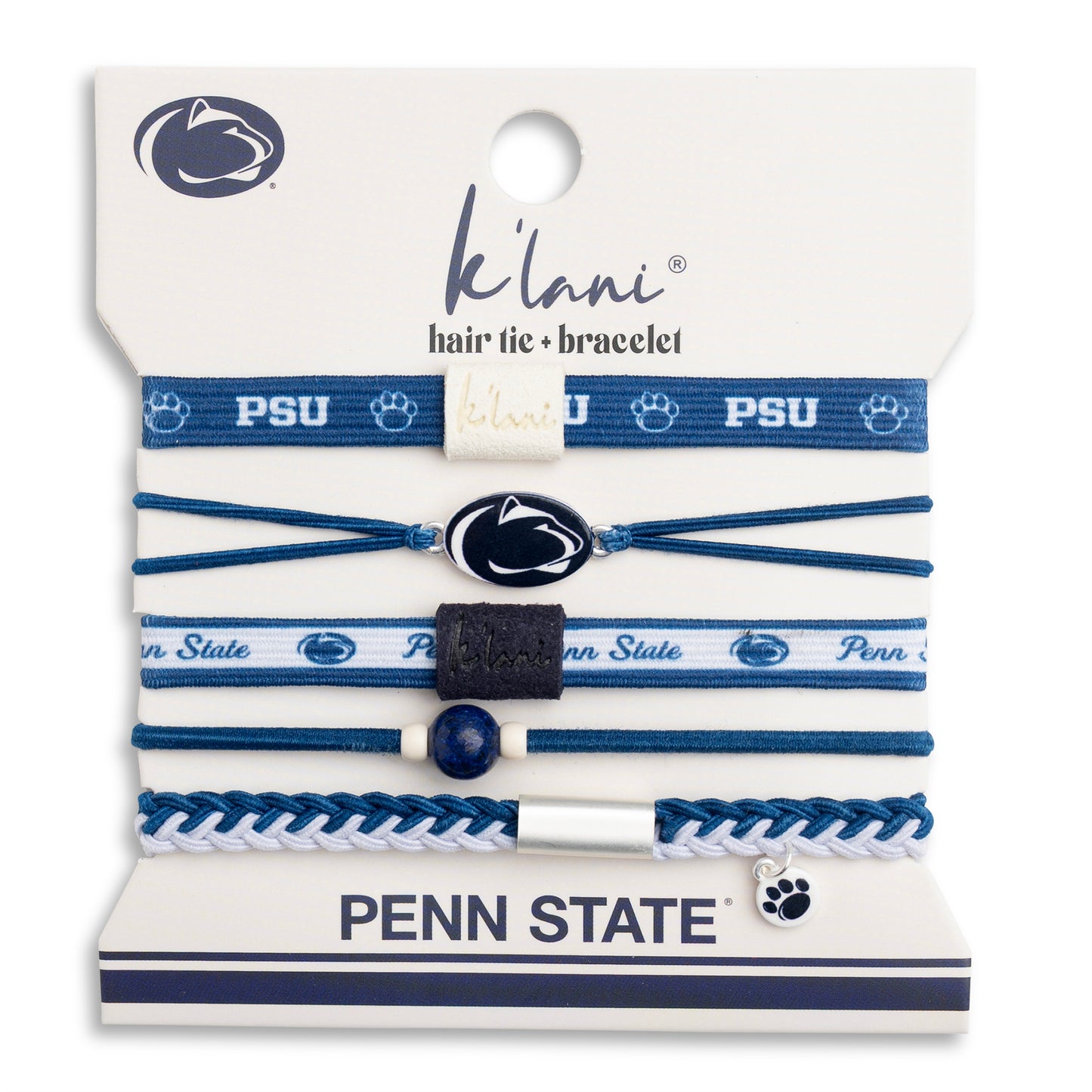 Pennsylvania State University Game Day Hair Tie Bracelets