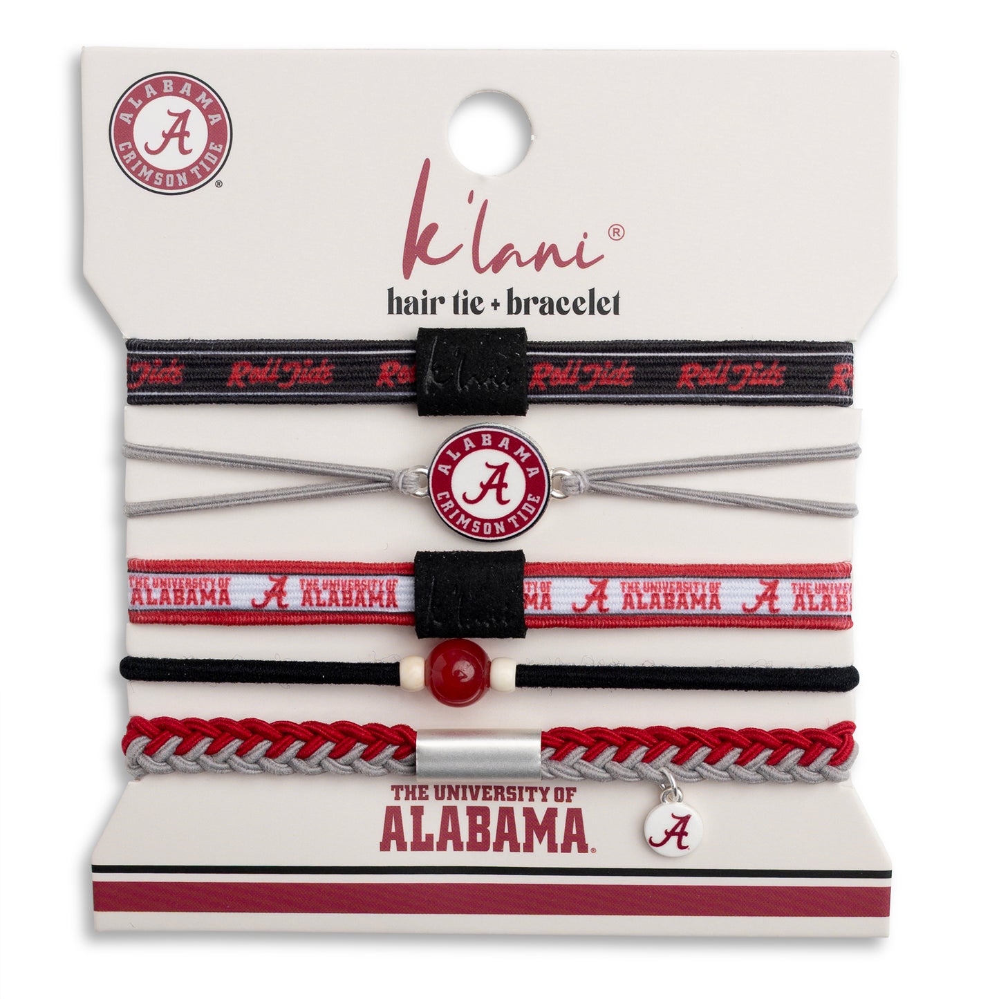University of Alabama Game Day Hair Tie Bracelets