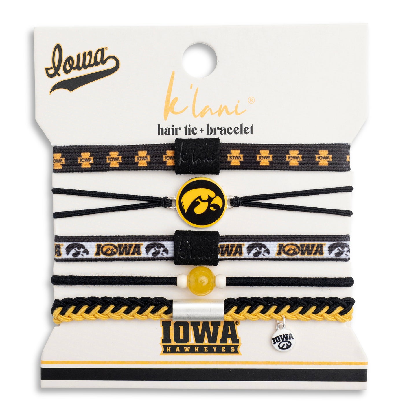 University of Iowa Game Day Hair Tie Bracelets
