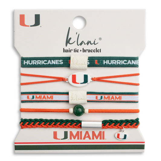 Pre-Sale - University of Miami Game Day Hair Tie Bracelets