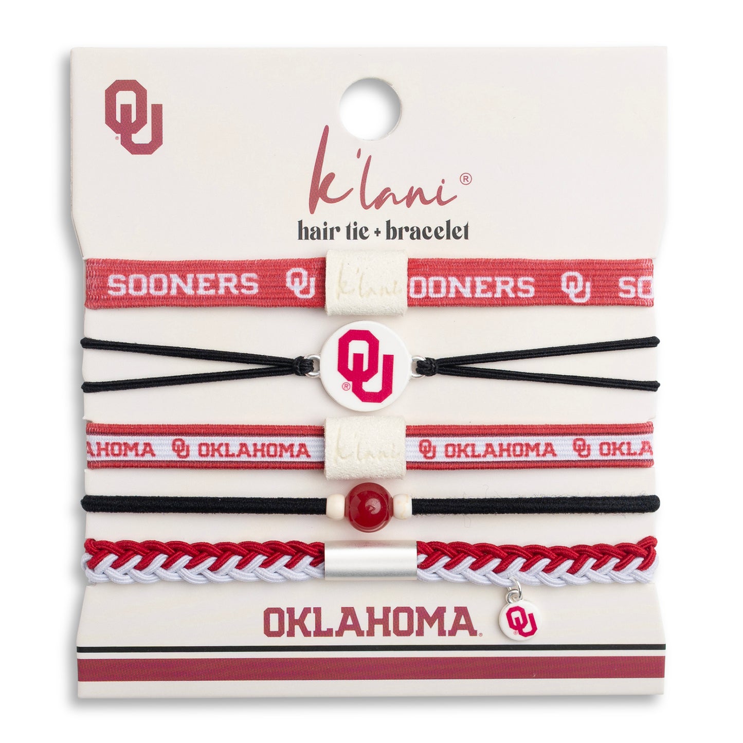 University of Oklahoma Game Day Hair Tie Bracelets