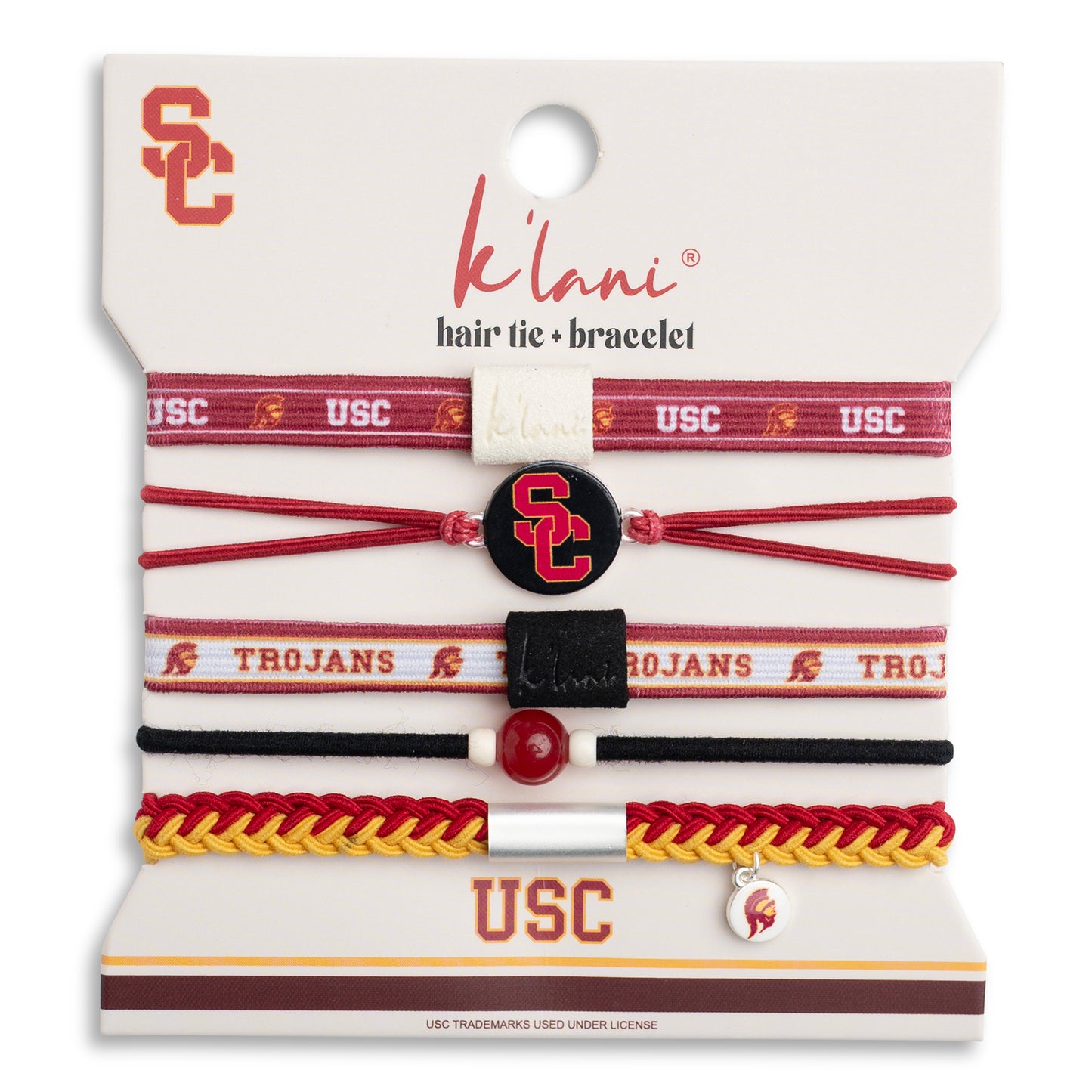 University of Southern California Game Day Hair Tie Bracelets