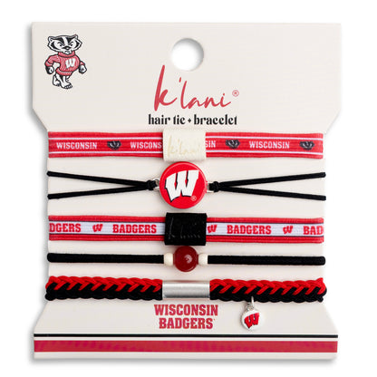 University of Wisconsin Game Day Hair Tie Bracelets
