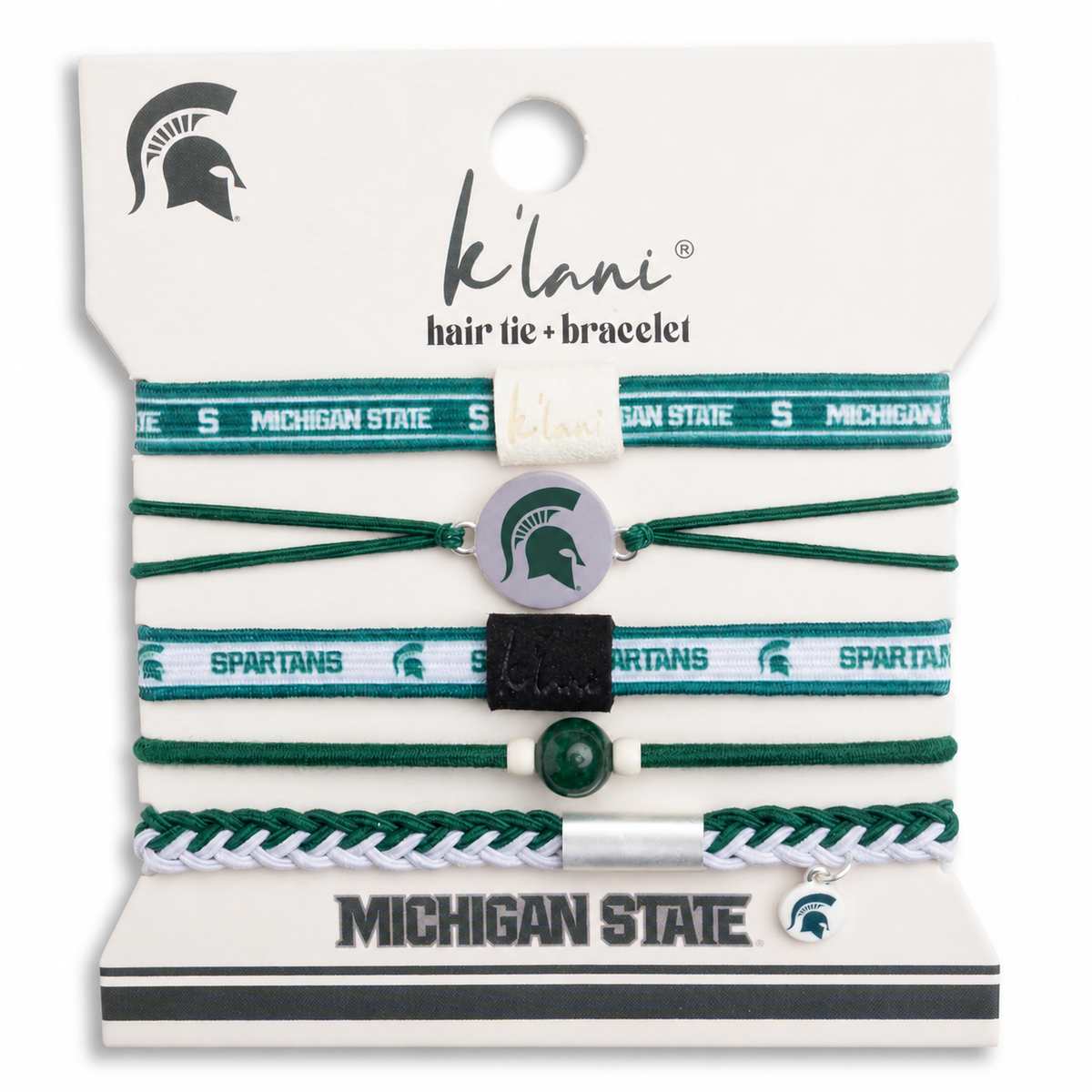 Michigan State Game Day Hair Tie Bracelets