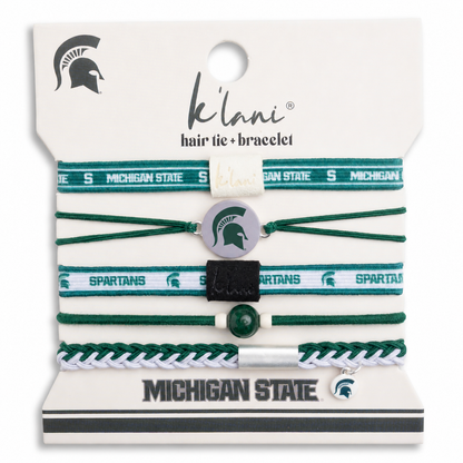 Michigan State Game Day Hair Tie Bracelets