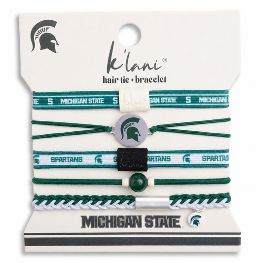 Michigan State Game Day Hair Tie Bracelets