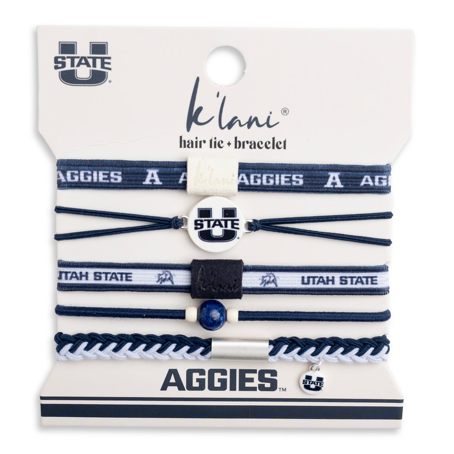 Utah State University Game Day Hair Tie Bracelets