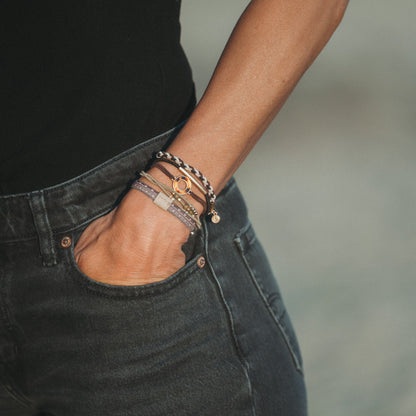 "Ember" Tortoise Shell Ring Charm with gold, browns and neutrals.