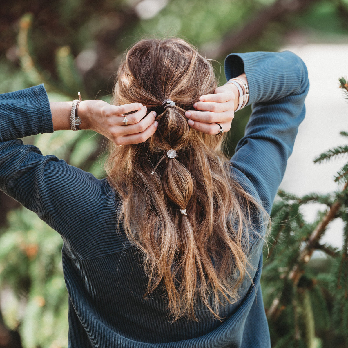 "Empower" Camo, Pine Tree and Earthy Tone Hair Tie Bracelets