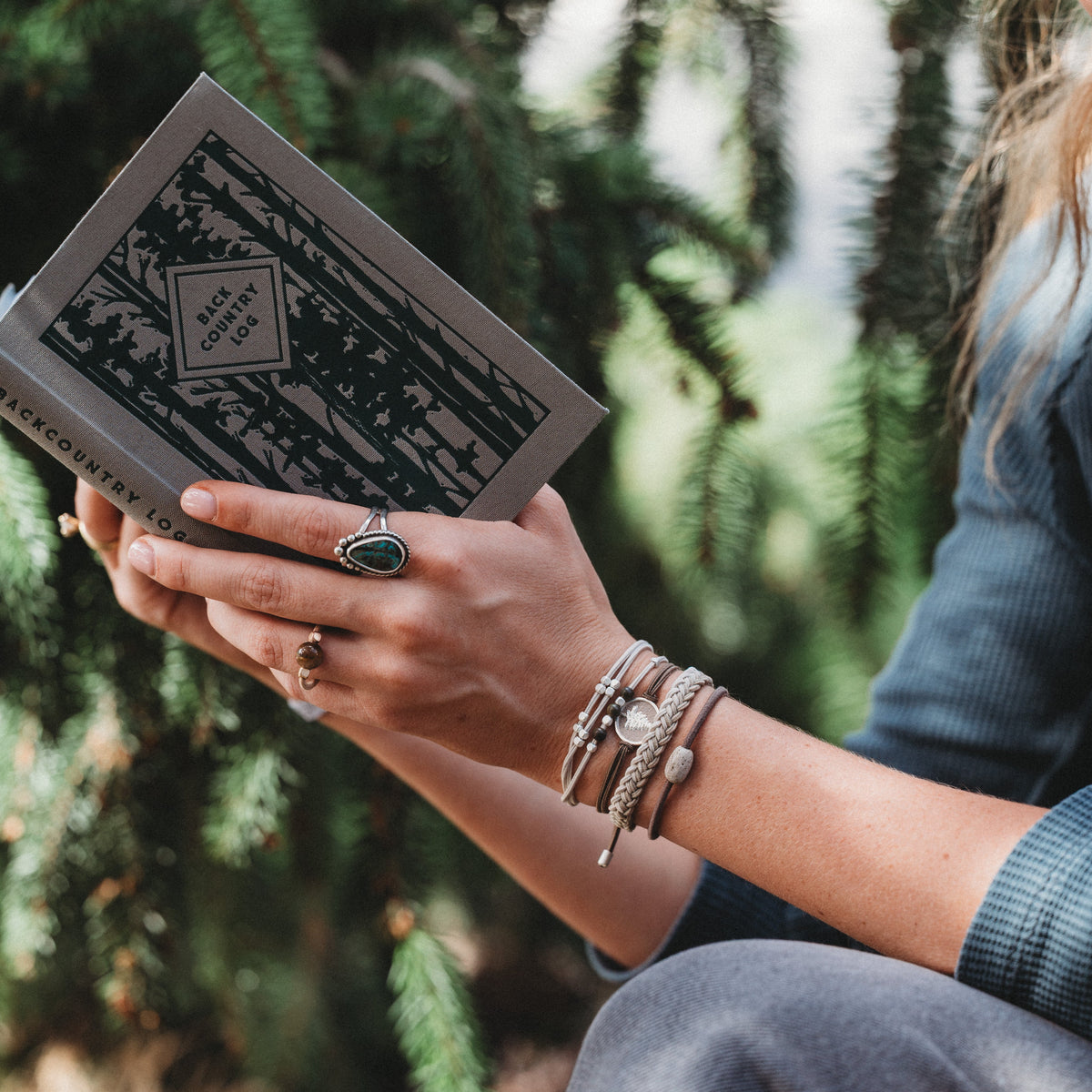"Empower" Camo, Pine Tree and Earthy Tone Hair Tie Bracelets