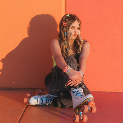 "Glow" Neon with Silver Accents Hair Tie Bracelets