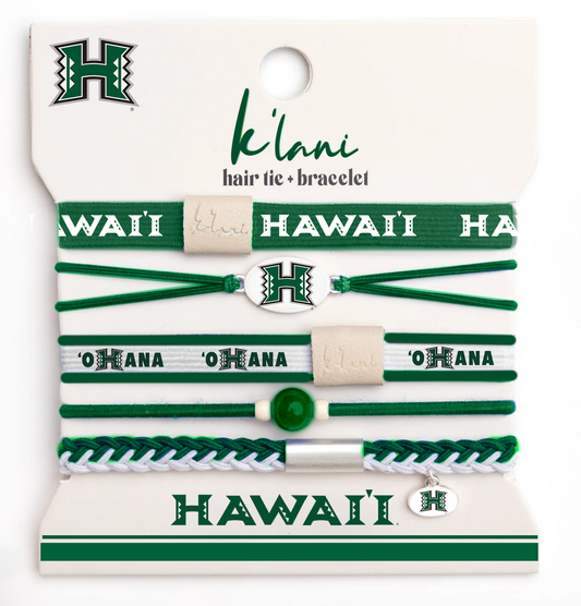 Pre-Sale - Hawaii University Game Day Hair Tie Bracelets